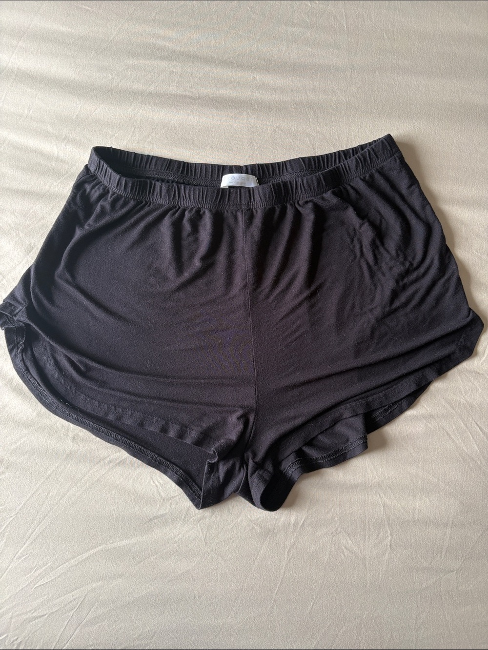 Women's Black Lounge Sleep Shorts by